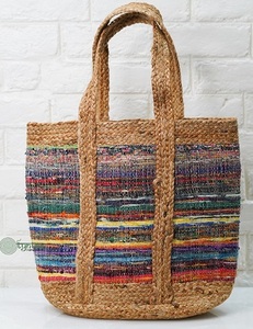 Sac fourre-tout tendance 2026 en fibre de jute biologique, style bohème, fait main, éco-responsable, sac de plage indien à ouverture facile pour femme - Product Image 3