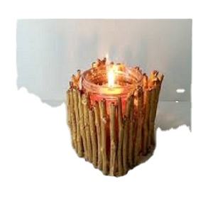 Meilleure vente bougeoir en bois pour Festival ferme décor à la main Table à manger cuisine bougeoir en bois pilier support - Product Image 1