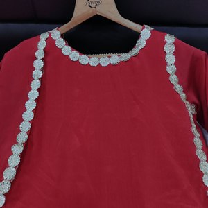 Elegante y Moderno Salwar Kameez de Seda China Premium con Dupatta, Mangas Largas, para Fiestas, de Secado Rápido, Tallas M-10XL - Product Image 4