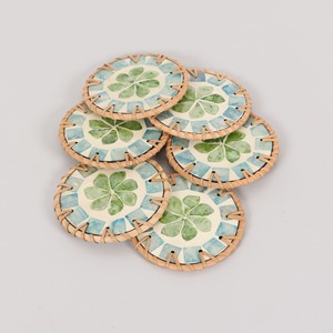 Posavasos de ratán para velas y bebidas, tejido natural de primera calidad, precio directo del proveedor - Product Image 2
