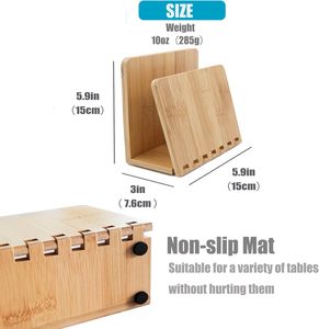 Napkin Holder Adjustable Wood Storage Rack for <b>Dining</b> Room Picnic Kitchen <b>Table</b> Indoor Outdoor Dispenser for <b>Table</b> - Product Image 6