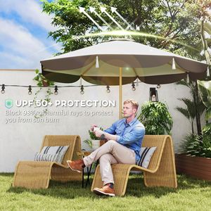 Ombrellone da Giardino 9FT UPF 50+ con 8 Stecche Ventilate per Cortile e Parco - Product Image 5