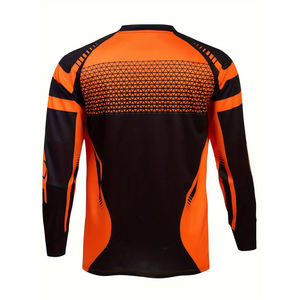 Jersey de Motocross Transpirable de Alta Calidad para Adultos, Cuello en V, Manga Larga, Diseño Sublimado, % Poliéster, para Carreras de Motos - Product Image 2