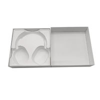 Boîte d'emballage personnalisée pour casque sans fil avec logo, design tendance pour produits électroniques, gaufrage, impression avec pelliculage mat