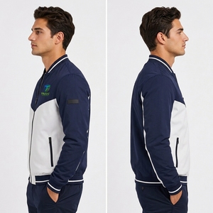 New Men's Bomber <b>Jacket</b> Embroidered Winter Pattern Bomber <b>Jacket</b> High Quality Casual Turtleneck Solid Warm Filling Breathable - Product Image 4