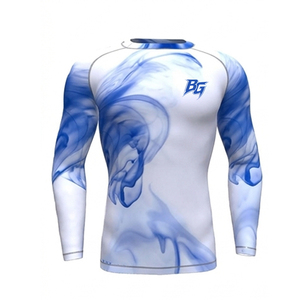 Camiseta de Protección Solar Sublimada Personalizada, Transpirable, para Hombre, para Deportes Acuáticos al Aire Libre, Tejido Ligero de Spandex - Product Image 1