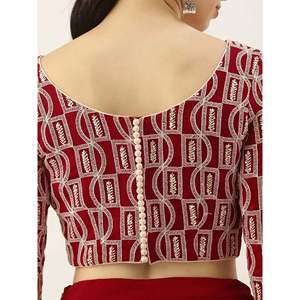 Red Sequins Georgette <b>Wedding</b> <b>Guest</b> Party Gown <b>Lehenga</b> Choli - Product Image 6
