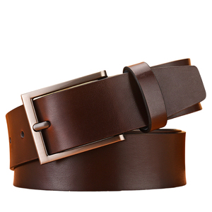 Ceinture en cuir à boucle métallique large et étendue pour homme, coupe classique, épaisse, double couche, mélange extra résistant, ensemble de ceintures - Product Image 5