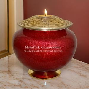 Green Tealight Cremation Urn Metal <b>Keepsake</b> Decorative Memorial <b>Ashes</b> Vessel Mini Candle Urns Wholesale Bulk Custom Burial Jars - Product Image 6