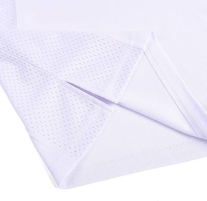 Chemise décontractée sportive sans col pour homme, manches courtes, respirante, séchage rapide, 100% polyester, ODM, vêtements d'été - Product Image 4