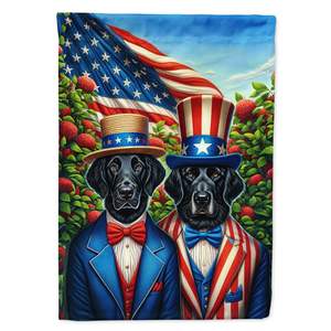 All American Multicolor Garden Flag Flat-Coated Retriever Decorativo Yard Banner para Patio Artwork para Flower Beds Mailbox Decor - Product Image 1