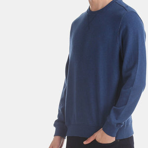 Wholesale Custom 100% Cotton Men's Long Sleeve Pullover Crewneck Top Embroidered Plain Dyed Winter <b>Sweatshirt</b> - Product Image 6