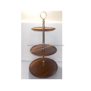 ชั้นวางเค้กไม้3ชั้นอุปกรณ์ทำเค้กสำหรับจัดแสดงและนำเสนอ - Product Image 4