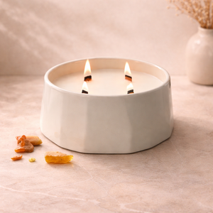 Recipiente de Cerámica Premium para Velas, Diseño Elevado con Pedestal, Resistente al Calor, Pared Gruesa, Duradero, Reutilizable, Decoración para el Hogar, Soporte para Velas de Varias Mechas - Product Image 3