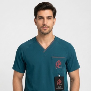 Comfortable medical scrub suit features breathable fabric modern fit and practical design for <b>doctors</b> nurses and healthcare staf - Product Image 6