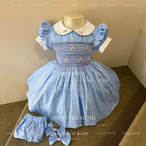 Ensemble de robes évasées pour filles en coton doux, design personnalisé, fabriqué au Vietnam par MITEXCO, un fournisseur de confiance. - Product Image 1