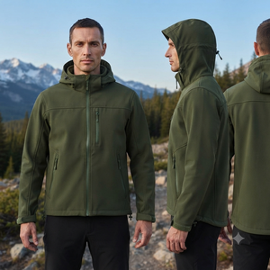 Mens Softshell Hiking <b>Jacket</b> <b>Winter</b> Outdoor Apparel Breathable Windproof <b>Waterproof</b> <b>Jacket</b> Solid Color Zipper Closure Windproof - Product Image 4