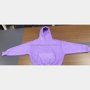 500 Gsm Streetwear fabricants de sweat à capuche uni blanc coton lourd français éponge bouffée impression sweat à capuche court hommes - Product Image 4