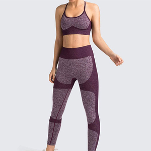 Yoga Wear Manufacture Customized Fitness Women Yoga Set Women Seamless Gym Wear Workout Women's 2 piece set - Product Image 2