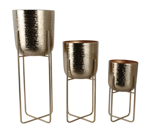 Macetas de Metal Martillado de Lujo para Decoración de Interiores, Decoración Rústica, Macetero con Impresión Personalizada, Diseño Minimalista - Product Image 5