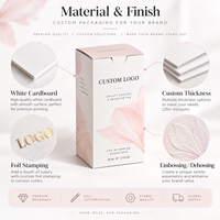 Boîte d'emballage cosmétique en carton blanc personnalisée OEM, logo personnalisé, carton de parfum avec service d'impression, taille, couleur et finition