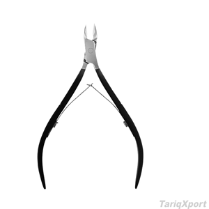 Ensemble de pousse-cuticules et coupe-ongles en acier inoxydable, outil de manucure à double tête, manche noir, qualité professionnelle - Product Image 3
