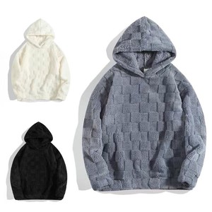 Sudadera con Capucha para Hombre, Tendencia 2026, Sudadera de Forro Polar, Talla Grande, Color Sólido, Informal, para Invierno, con Bolsillo, Gris, Negro, Blanco - Product Image 5