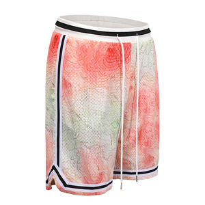 Shorts de basketball personnalisés pour hommes, double couche, sublimation, maille respirante et couleur unie, style décontracté et tendance - Product Image 3