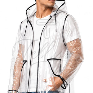 Veste de pluie imperméable légère et coupe-vent pour homme, avec capuche, pour activités de plein air, logo personnalisé, vente en gros - Product Image 4