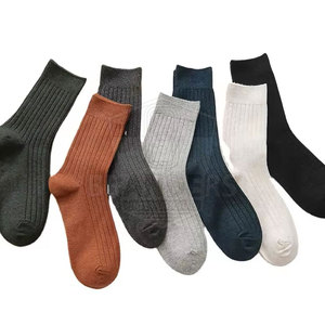 Classic Casual Cotton <b>Socks</b> For Men Soft Ribbed Crew Length Breathable Stretch Comfortable Daily Office Walking - Product Image 6