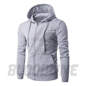 High Quality Blank Zipper Hoodie Jacket Streetwear Custom Cotton Zip Hoodie Knitted Heavyweight Regular Fit Zip up Hoodie - Product Image 4
