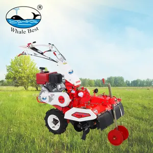 Green garden ploughing mini tiller machine cultivator