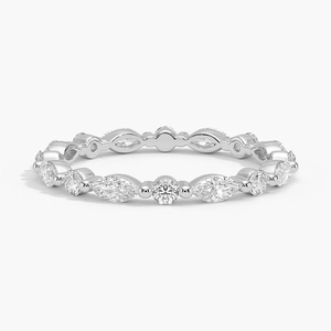 Anillo Clásico de Plata de Ley 925 Chapado en Oro con Moissanita para Mujer, Elegante Anillo de Eternidad para Boda, Joyería Fina - Product Image 3