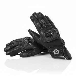 Guantes de Motocicleta de Cuero con Logotipo Personalizado, Transpirables, Recubiertos de Poliuretano, Venta al Por Mayor de Fábrica, Alto Rendimiento, Fibra de Carbono, para Carreras - Product Image 5