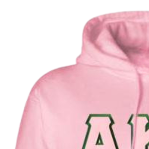 Sudadera con Capucha AKA con Letras Griegas, Sudadera de Felpa Premium, Ropa Personalizada para Hermandades, Sudadera Informal con Capucha para Mujer, Rosa Verde - Product Image 2