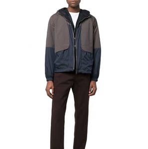 Men's Nylon Zipper Windbreaker <b>Jacket</b> <b>Lightweight</b> Breathable Quick-Drying Windproof Outdoor Wear Patchwork Color Hooded <b>Jacket</b> - Product Image 3