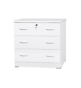 Coffre en bois à 3 tiroirs avec serrure, meuble de rangement personnalisé OEM en bois pour salon, fabriqué en Malaisie 1427 - Product Image 2