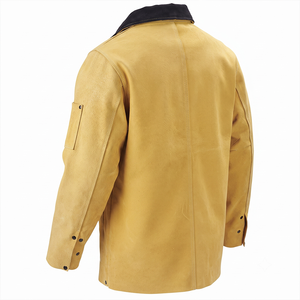 Veste de soudeur en cuir de vachette de haute qualité, résistante aux étincelles, protection industrielle robuste, niveau de sécurité 500-1000°C - Product Image 6