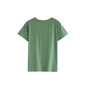 เสื้อยืดผู้หญิงลำลองราคาสมเหตุสมผล เป็นมิตรกับสิ่งแวดล้อม ผ้าฝ้าย 100% ระบายอากาศได้ดี แห้งเร็ว เหมาะสำหรับฤดูร้อน คุณภาพดีที่สุด ผลิตในประเทศปากีสถาน - Product Image 2