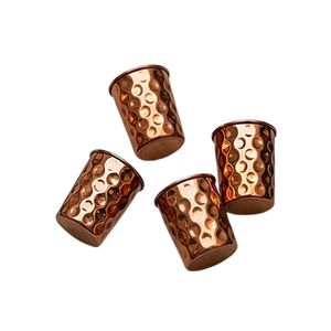 Juego de vasos de chupito de cobre puro martillado a mano, vasos de cobre mini de lujo, vasos de metal para bar, vasos para beber para hotel, bar, fiesta - Product Image 1