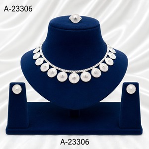 Gold Plated Alloy Necklace Earring <b>Set</b> Women's Classic Plant Pattern Wedding Jewelry A-23291 - Product Image 4