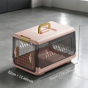 Lettiera Chiusa per Gatti Rosa Spaziosa con Maniglia, Ideale per Viaggi e Gatti da Interno, Toilette Anti-Tracciamento Realizzata in Plastica Resistente - Product Image 4