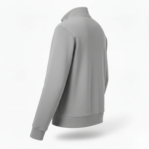 Sweat-shirt polaire demi-zip pour homme, col montant tricoté, avec poches, personnalisable, éco-responsable - Product Image 3