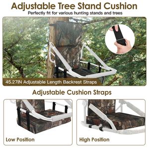 Foldable Camouflage Waterproof Oxford Cloth <b>Tree</b> <b>Stand</b> Seat Replacement Deer Hunting Climber Cushion Accessory - Product Image 3