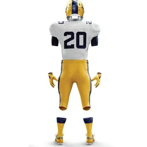High Quality American Football Uniform Set Custom Jersey Pants Moisture Wicking Breathable Training Team Sportswear - Product Image 6