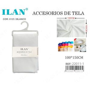 Tela bianca semplice Ilan 100x150 cm per artigianato e cucito - Product Image 3