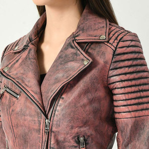 Low Price Trendy Product <b>Genuine</b> <b>Leather</b> <b>Jacket</b> For Women Factory Made Customized Design Women <b>Leather</b> <b>Jacket</b> - Product Image 6