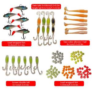 Leurre de pêche à la traîne à queue de pagaie, hameçon jig, leurre souple pour la pêche en eau douce/salée, pour la basse, la truite, leurre à descente lente - Product Image 2