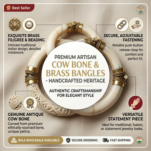 Pulseras de cuerno grandes y robustas hechas a mano, diseño de mariposa vintage, joyería de moda, venta al por mayor, diseños personalizados OEM, exportación global - Product Image 6