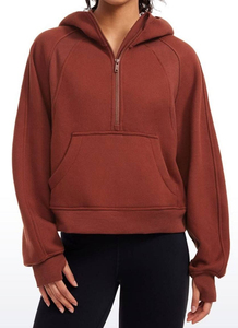 Sudadera con Capucha para Mujer, Diseño 2026, Estilo Urbano, 100% Algodón Felpa para Invierno, Color Sólido con Cierre Frontal y Logotipo Bordado - Product Image 4
